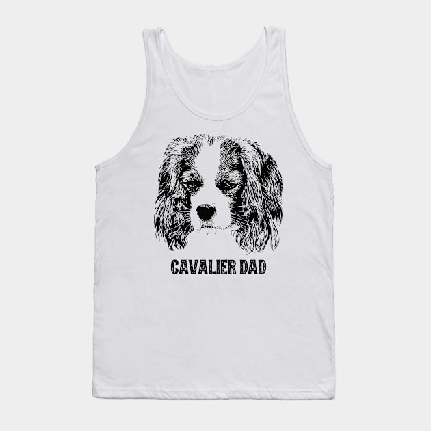 Cavalier Dad King Charles Spaniel Tank Top by DoggyStyles